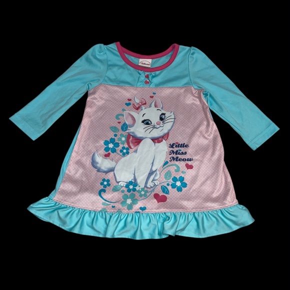 Vintage Disney Aristocats Marie Little Miss Meow Nightgown Girls Sz 18 Months - Picture 7 of 7